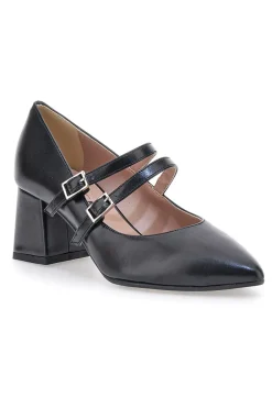 Décolleté Nero con doppio cinturino Pittarello class 775