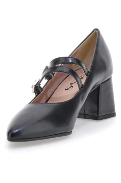 Décolleté Nero con doppio cinturino Pittarello class 775