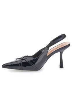 Décolleté Nero effetto vernice slingback con cinturini Mon dieu CMJ2405315