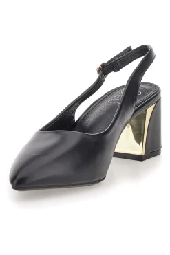 Décolleté Nero slingback tacco medio Mon dieu DQ50233