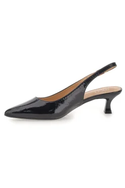 Décolleté Nero vernice slingback tacco medio Mon dieu FDS246C