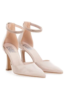 Décolleté Nude a Punta con Cinturino con Glitter PITTARELLO LOVE 709