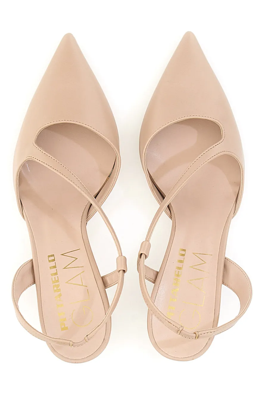 Décolleté Nude A Punta Pittarello Glam 7540