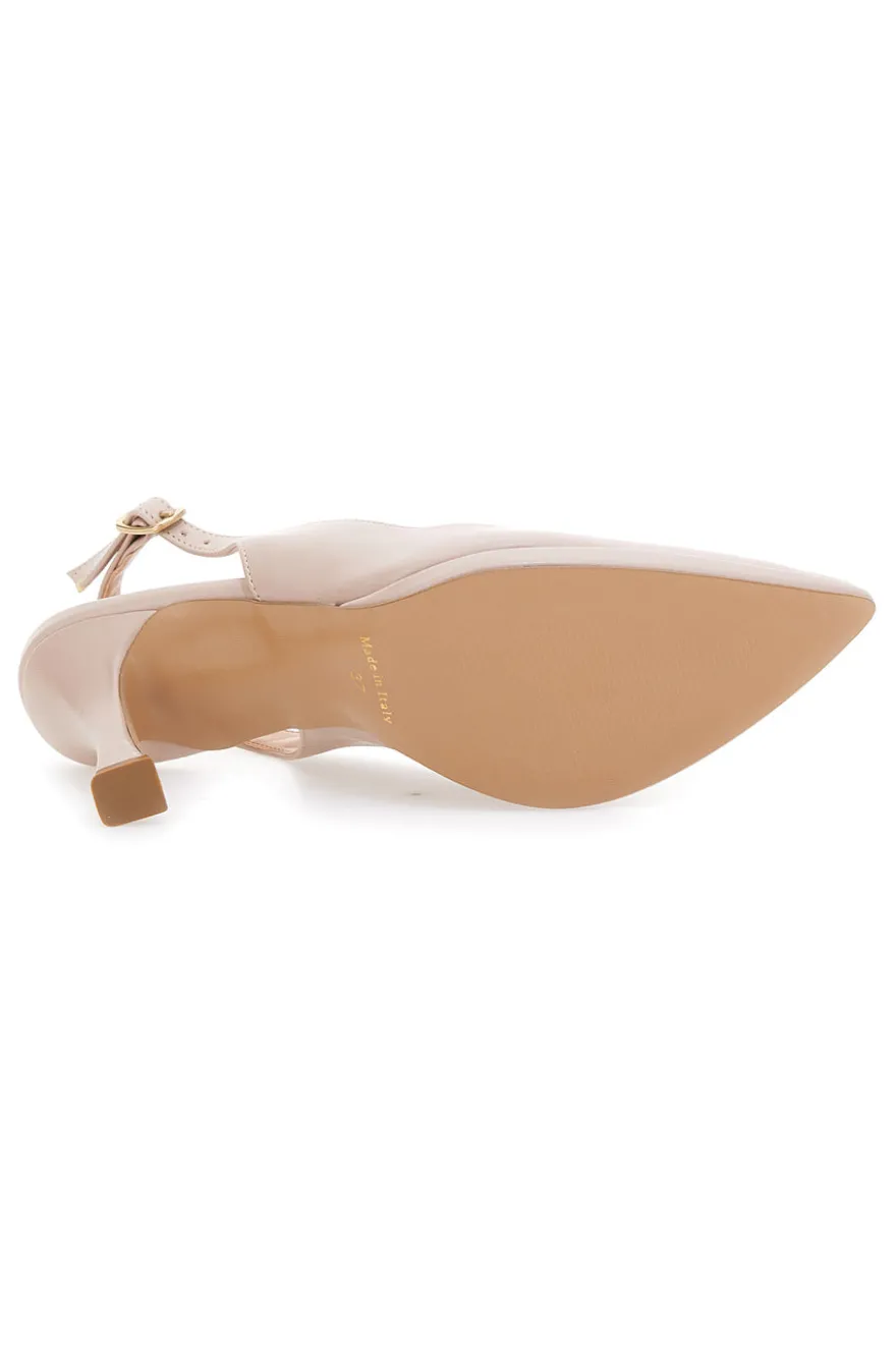 Décolleté Nude Con Cinturino Slingback Made in italy PITTARELLO Couture 1910
