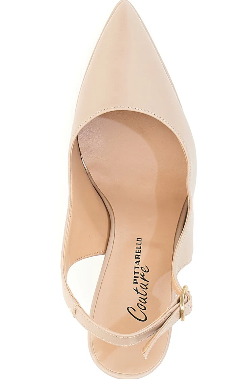Décolleté Nude Con Cinturino Slingback Made in italy PITTARELLO Couture 1910