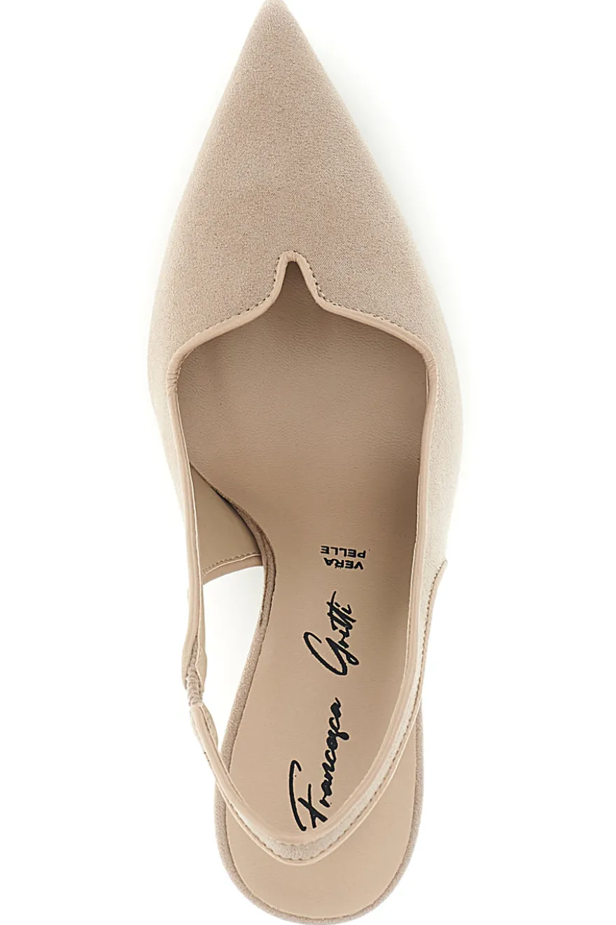 Décolleté nude con cinturino slingback Lavorazione artigianale Made in Italy Francesca gritti P0701