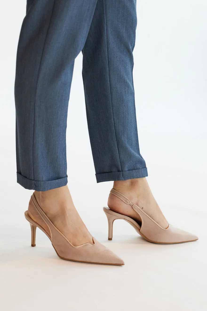 Décolleté nude con cinturino slingback Lavorazione artigianale Made in Italy Francesca gritti P0701