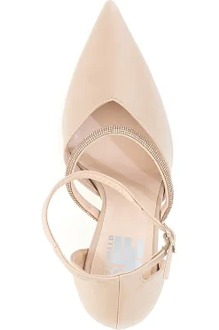 Décolleté Nude Con Strass Tacco 9 cm Made In Italy Pittarello Love 7092