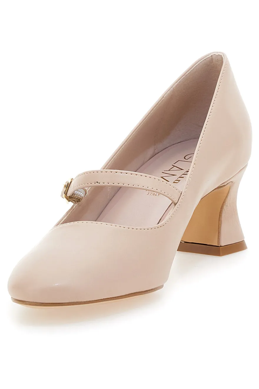 Décolleté Nude Mary Jane con Tacco Basso PITTARELLO GLAM 3605