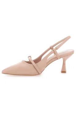 Décolleté nude slingback con cinturino First lady P652
