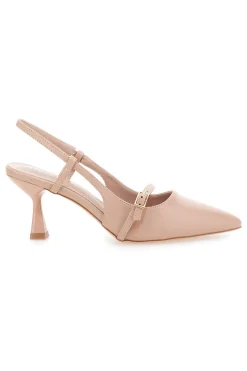 Décolleté nude slingback con cinturino First lady P652