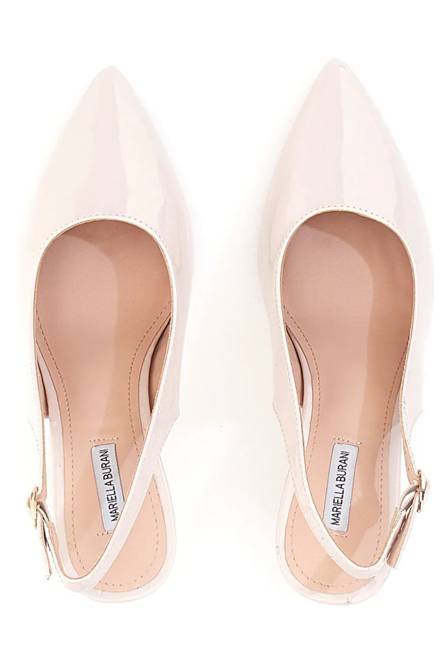 Décolleté Nude Slingback Effetto Vernice MARIELLA BURANI 51260