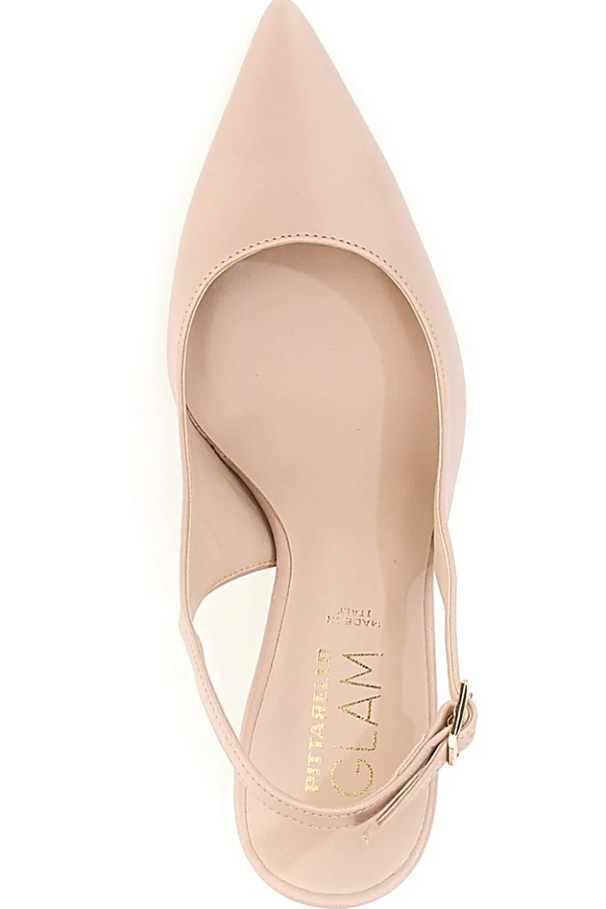 Décolleté Nude Slingback Pittarello Glam 3359