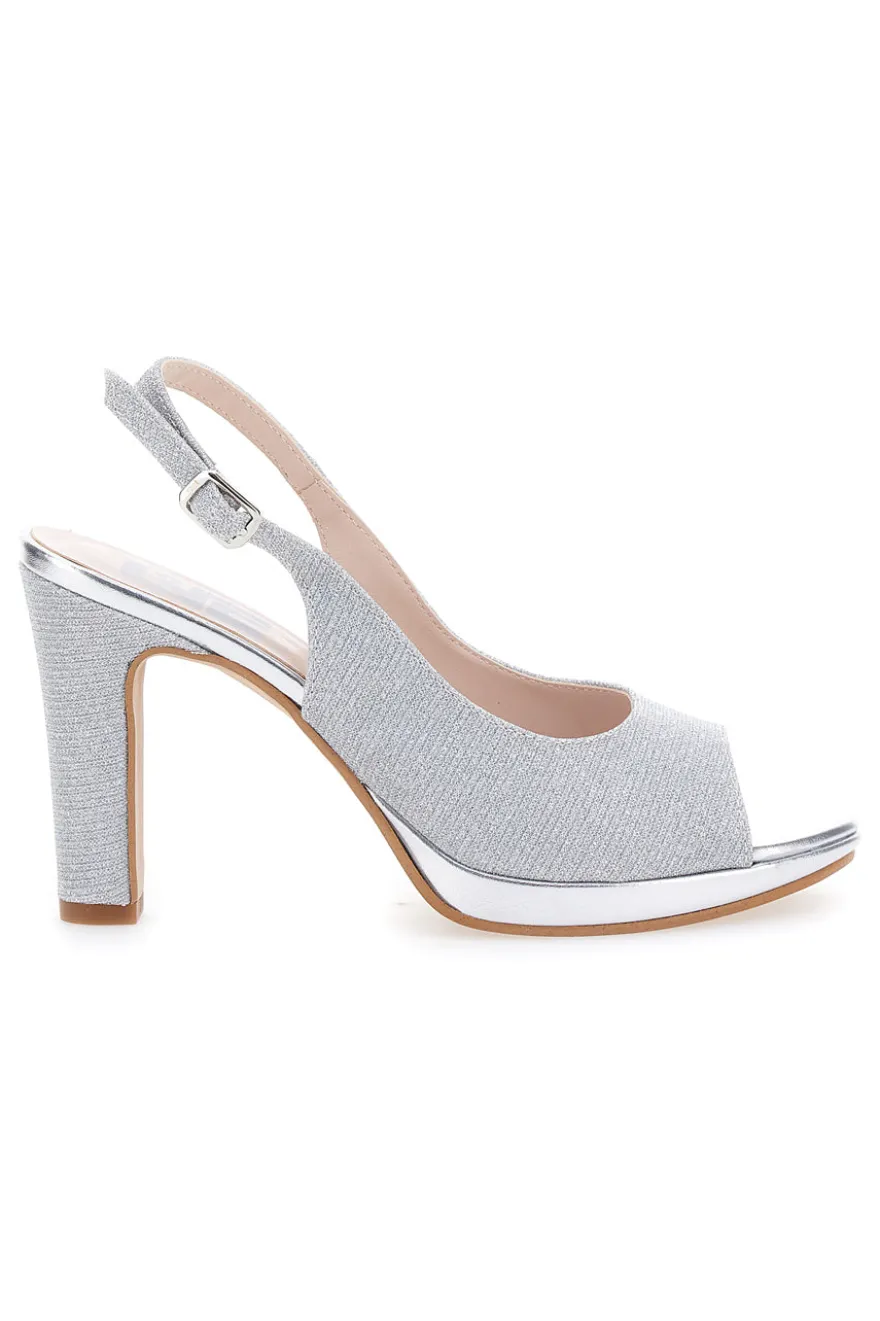 Décolleté Open-Toe Argento Pittarello Love 4477