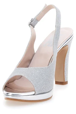 Décolleté Open-Toe Argento Pittarello Love 4477