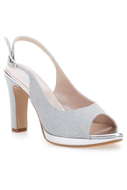 Décolleté Open-Toe Argento Pittarello Love 4477