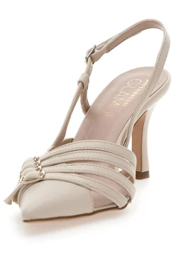 Décolleté Panna mit Riemchen und Absatz PITTARELLO GLAM 3824 made in italy
