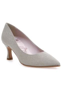 Décolleté platino glitter con tacco basso Pittarello Romantic 5360