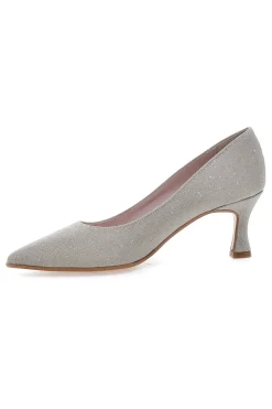 Décolleté platino glitter con tacco basso Pittarello Romantic 5360