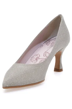 Décolleté platino glitter con tacco basso Pittarello Romantic 5360