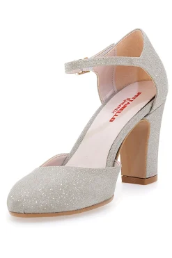 Décolleté Platino Tacco 8 Cm Pittarello Romantic 2569