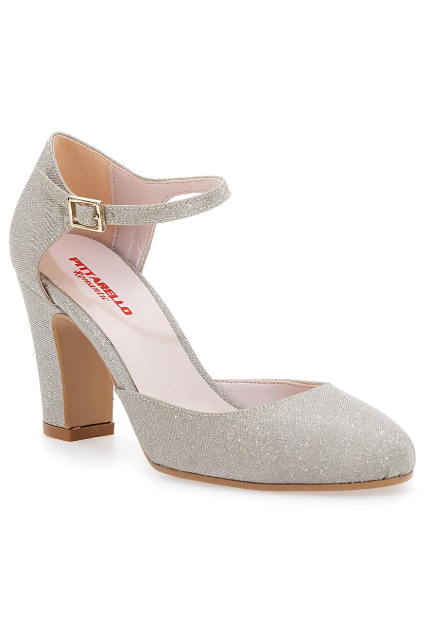Décolleté Platino Tacco 8 Cm Pittarello Romantic 2569