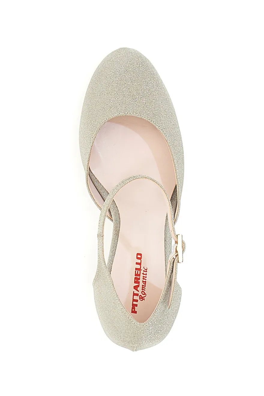 Décolleté Platino Tacco 8 Cm Pittarello Romantic 2569