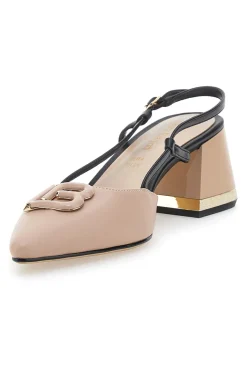 Décolleté Rosa e Nere Con Cinturino Slingback Laura Biagiotti 8604