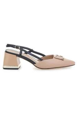Décolleté Rosa e Nere Con Cinturino Slingback Laura Biagiotti 8604