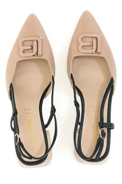 Décolleté Rosa e Nere Con Cinturino Slingback Laura Biagiotti 8604