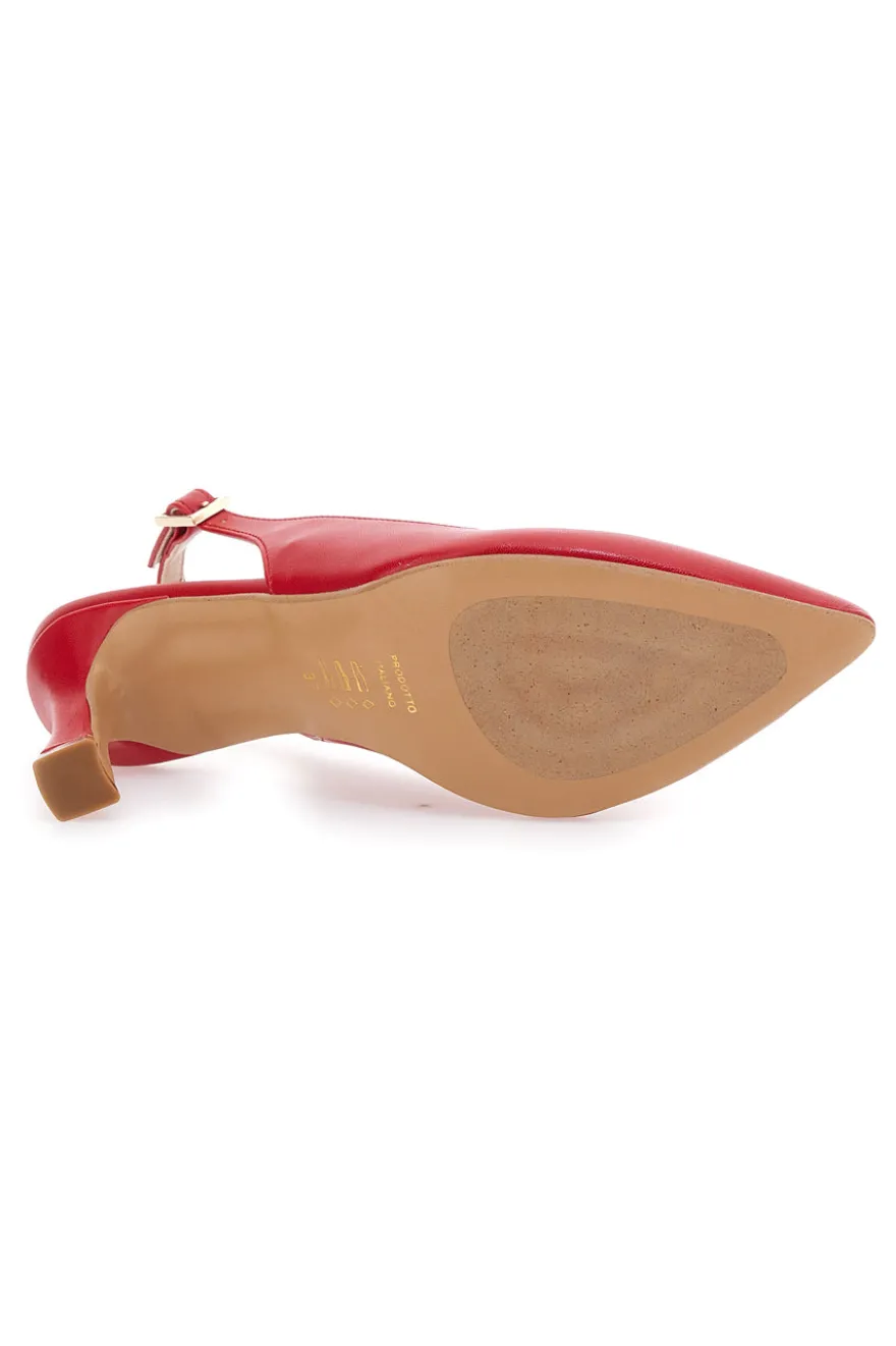 Décolleté Rosse Slingback con Tacco Medio PITTARELLO GLAM 2371