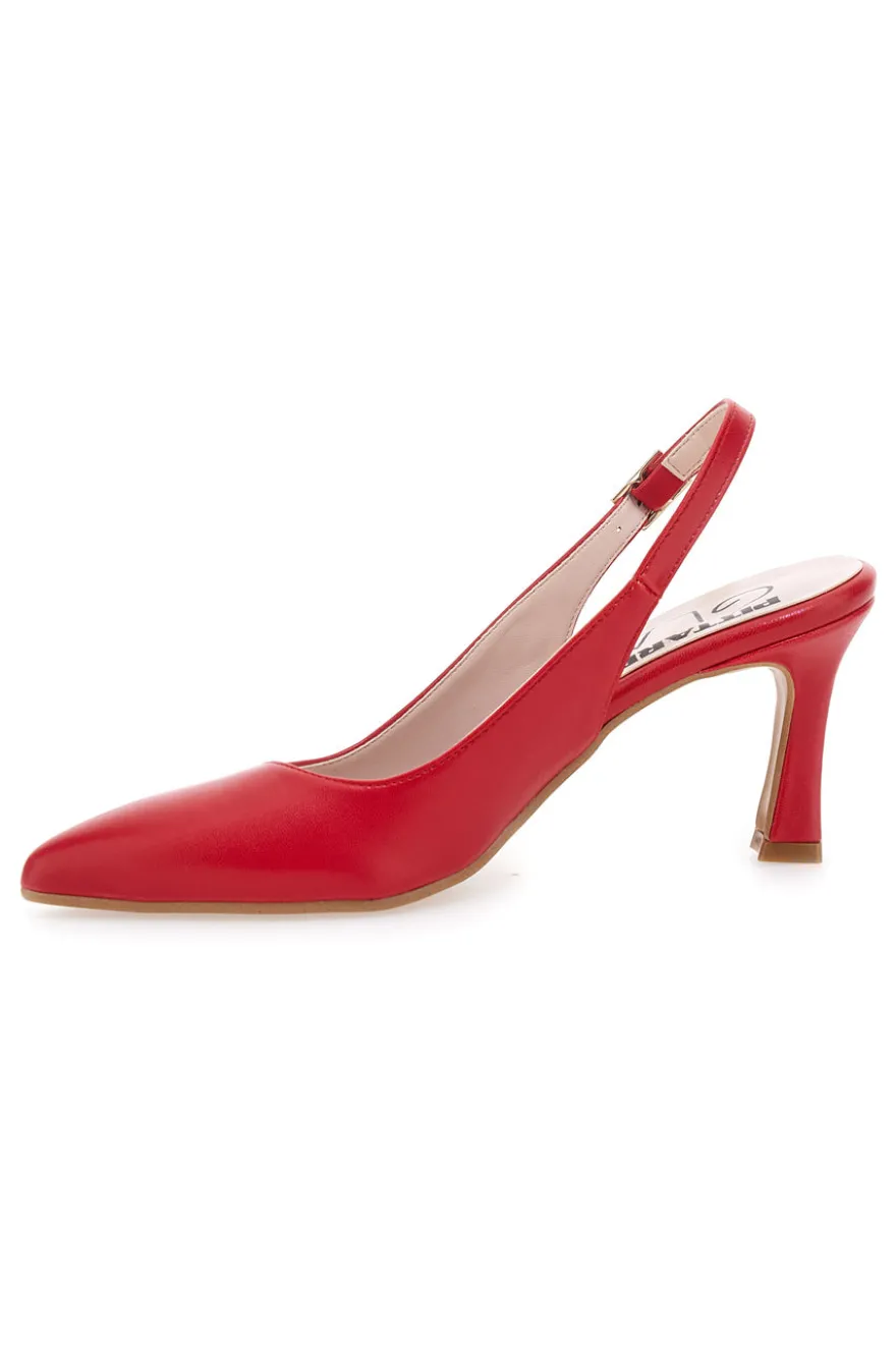 Décolleté Rosse Slingback con Tacco Medio PITTARELLO GLAM 2371