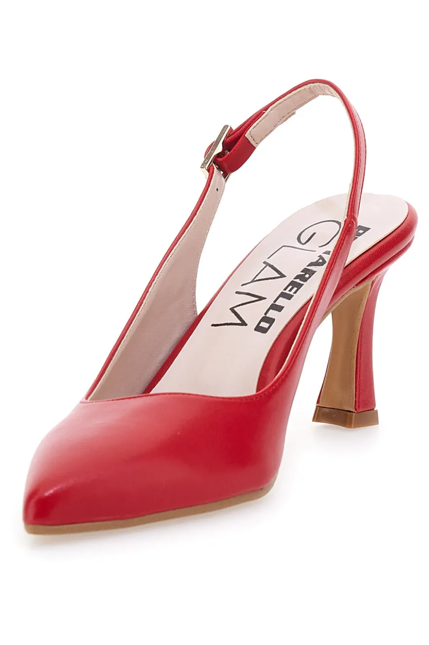 Décolleté Rosse Slingback con Tacco Medio PITTARELLO GLAM 2371