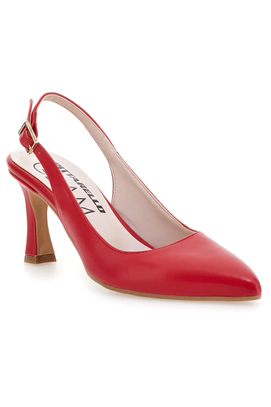 Décolleté Rosse Slingback con Tacco Medio PITTARELLO GLAM 2371