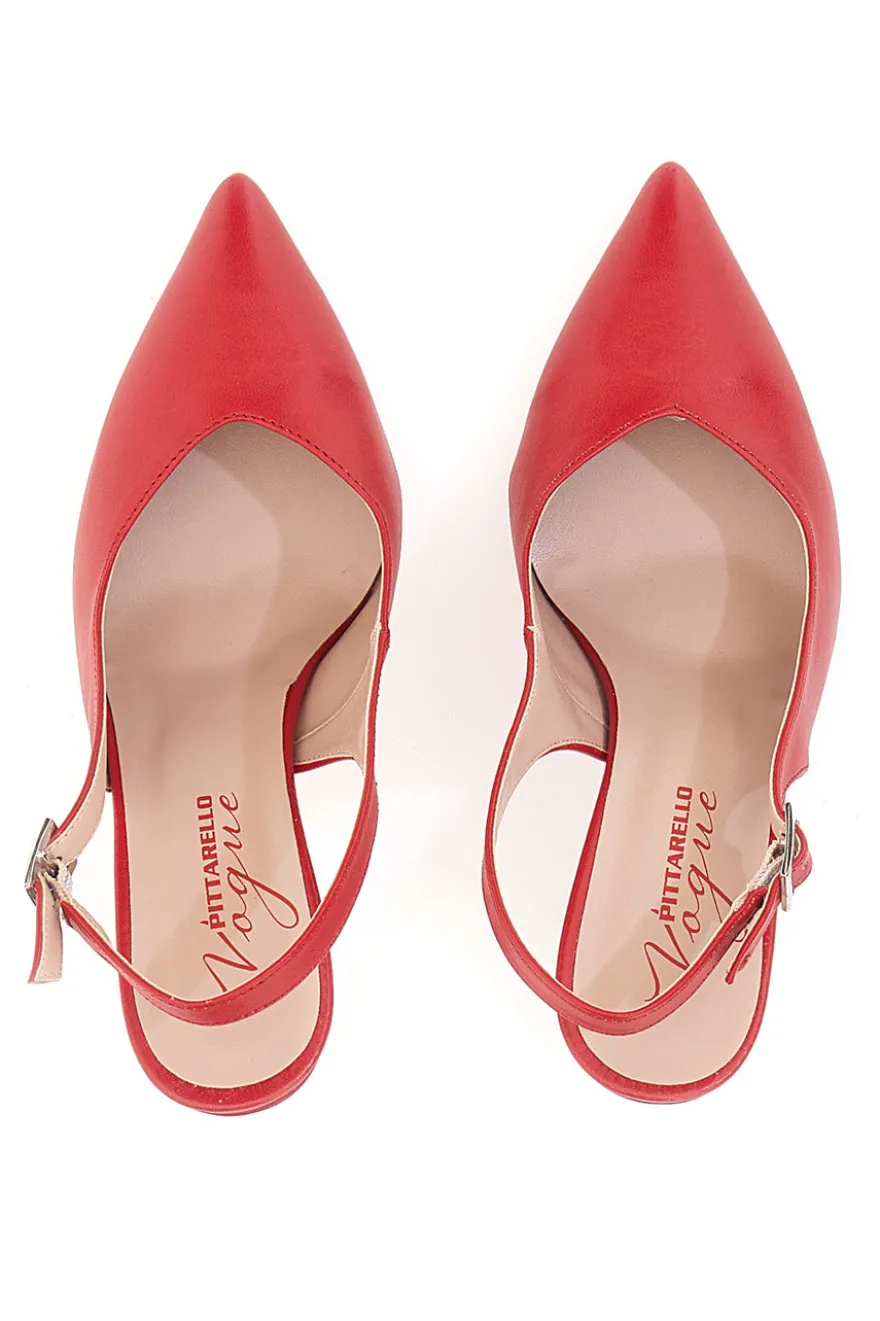Décolleté Rosse Slingback Pittarello Vogue 487