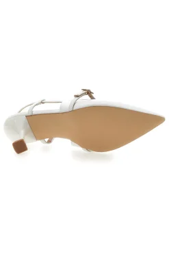 Décolleté SingBack Bianche con Tacco a Punta FIRST LADY P530