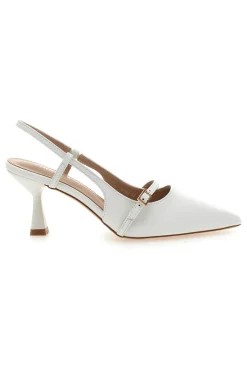 Décolleté SingBack Bianche con Tacco a Punta FIRST LADY P530