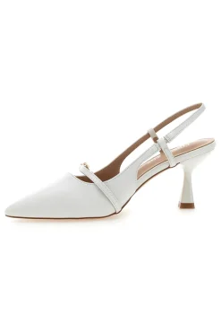 Décolleté SingBack Bianche con Tacco a Punta FIRST LADY P530
