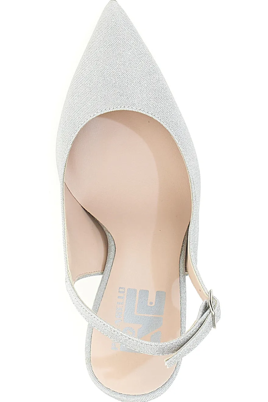 Décolleté Slingback Argento a Punta con Tacco Alto PITTARELLO LOVE 3356