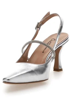 Décolleté Slingback Argento Made In Italy PITTARELLO Couture 8309
