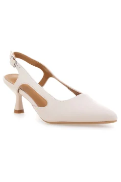 Décolleté slingback beige a punta con tacco Le Havre Paris AP25S10E