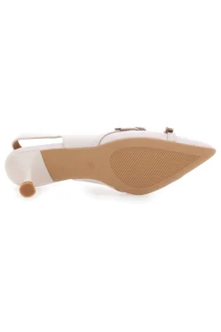Décolleté Slingback Beige a Punta con Cinturini Decorativi LE HAVRE PARIS CMJ2405315