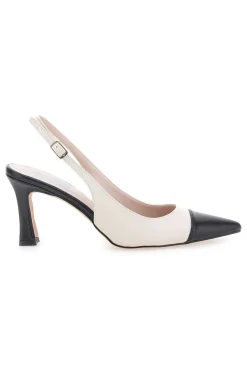 Décolleté Slingback Beige e Nere A Punta Made in Italy PITTARELLO LOVE 256