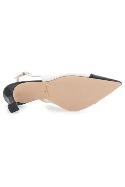 Décolleté Slingback Beige e Nere A Punta Made in Italy PITTARELLO LOVE 256