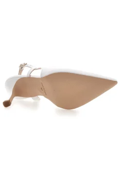 Décolleté slingback bianca con tacco Pittarello Glam 3997