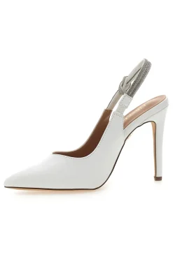 Décolleté Slingback Bianche con Tacco Alto FIRST LADY P528