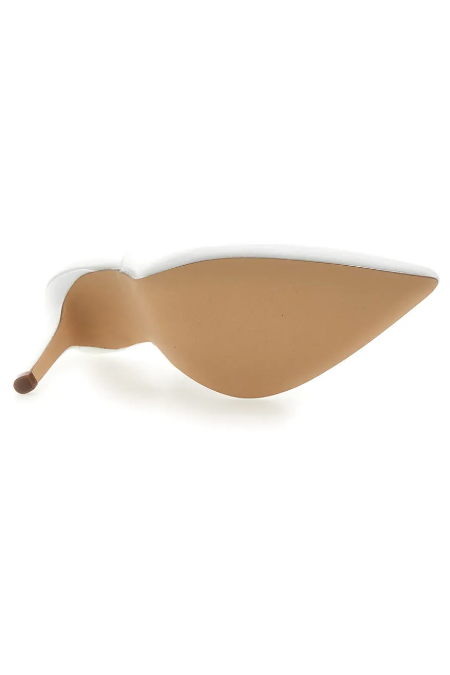 Décolleté Slingback Bianche con Tacco Alto FIRST LADY P528
