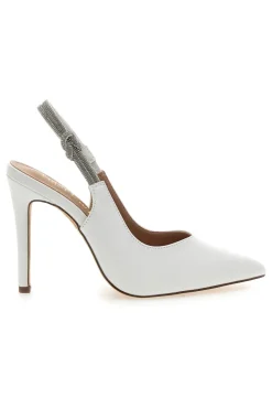 Décolleté Slingback Bianche con Tacco Alto FIRST LADY P528