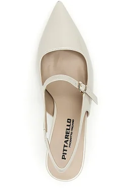 Décolleté Slingback Burro a Punta Effetto Vernice PITTARELLO P507