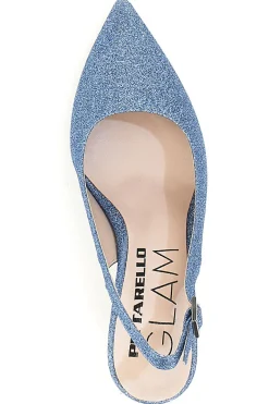 Décolleté Slingback Celesti con Brillantini PITTARELLO CLASS 5171